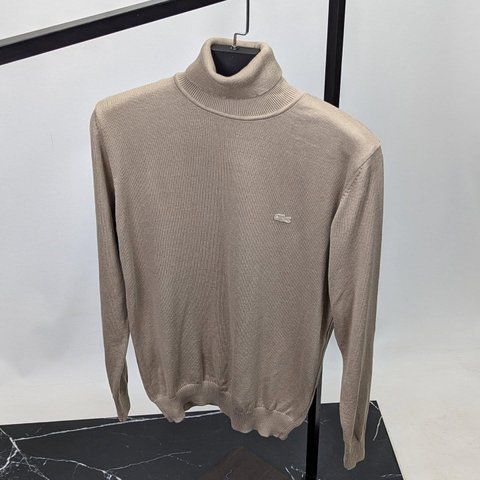 Мужская водолазка Lacoste / Лакост, трикотаж, демисезон, бежевый, Турция SwiatLCT003 фото