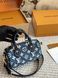 Жіноча сумка з верхніми ручками Louis Vuitton / Луї Віттон Nano Speedy, з деніму, чорна, Китай 0318-1505435 фото
