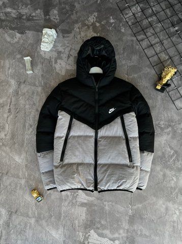 Куртка Nike / Найк для чоловіків, стьобана, з високим коміром, оливкова, на зиму, Туреччина 56WB-551852 фото