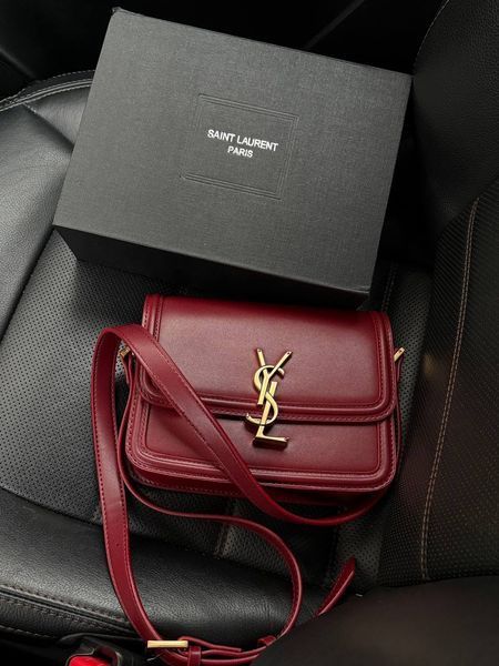 Женская сумка Saint Laurent / Сен Лоран Solferino большого формата, с золотистой фурнитурой, красная, Китай pr02333 - S03030-1005825 фото