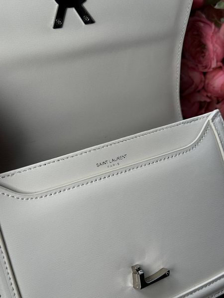 Жіноча сумка Saint Laurent / Сен Лоран Solferino, із сріблястою фурнітурою, молочна, Китай pr7019 - S03036-1118820 фото