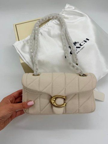 Жіноча сумка на плече Coach / Коуч Tabby, з натуральної шкіри, із золотистою фурнітурою, чорна, Китай 5739-1701748 фото
