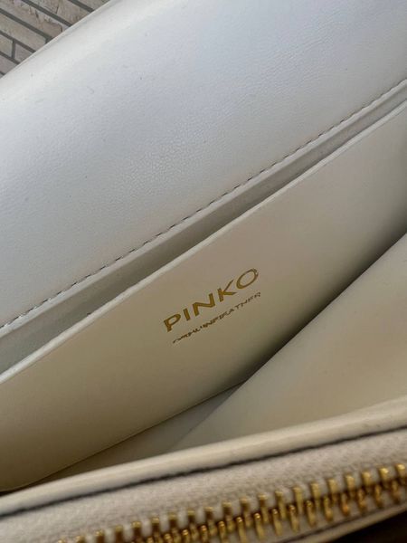Жіноча сумка Pinko / Пінко Love Click великого формату, із шевронною стьобкою, біла, Китай pk07680 - S11016-1210188 фото