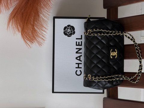 Жіноча сумка Chanel / Шанель, classic S26 Zipper, з екошкіри, чорна, з металевою фурнітурою, Китай 20613-2-1682938 фото