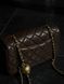 Женская сумка Chanel / Шанель Classic 1.55 малого формата, с одинарным клапаном, коричневая, Китай pr2998 - S02065-1220571 фото 2