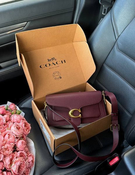Жіноча сумка на плече Coach / Коуч Tabby 26, із золотистою фурнітурою, середнього розміру, винна, Китай pr01981 - S01074-1094710 фото