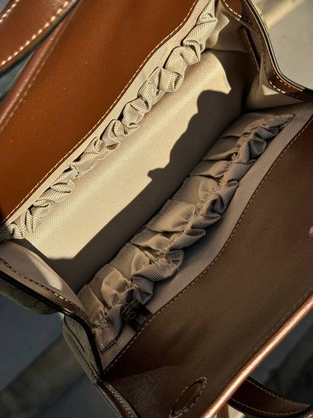 Жіноча сумка з ручками Gucci / Гуччі Horsebit 1955 GG міні, середнього розміру, коричнева, Китай pr00090 - S07001-504117 фото