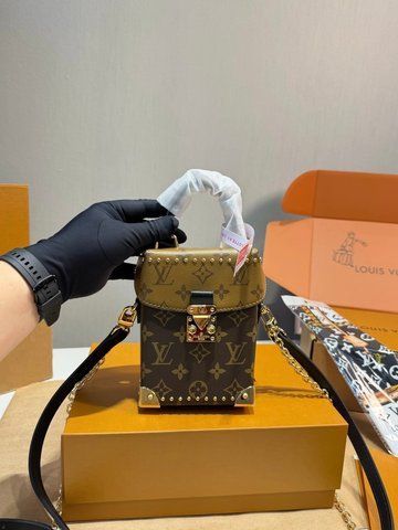 Женская сумка-кейс Louis Vuitton / Луи Виттон Camera Box, из канваса, коричневая, Китай 7419-1505327 фото