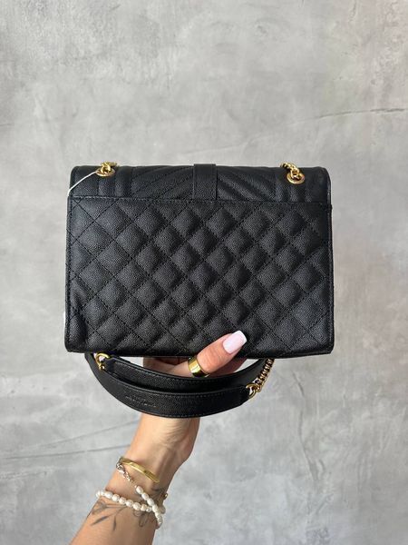 Женская сумка Saint Laurent / Сен Лоран Envelope Chain, кожаная, в форме конверта, черная, Китай pr5110 - S03021-842936 фото