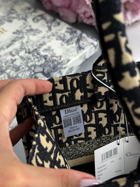 Жіноча сумка-тоут Dior / Діор Book Tote, з візерунком Oblique, велика, з коробкою, синя, Китай pr01272 - S05027-1186531 фото