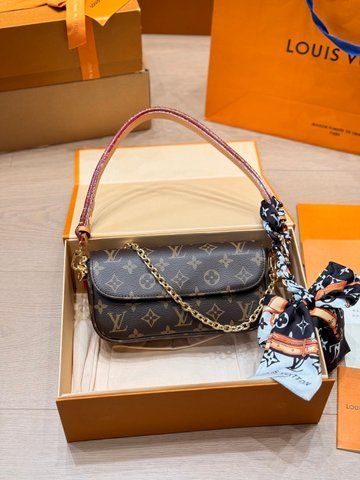 Женская сумка через плечо Louis Vuitton / Луи Виттон Pochette M&eacute;tis, из канваса, коричневая, Китай 7459-1755411 фото