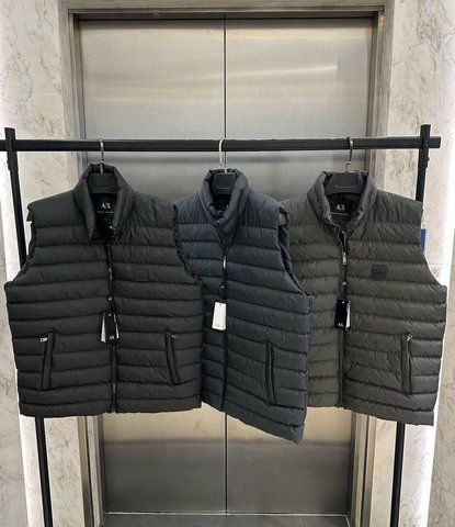 Чоловічий жилет Armani / Армані, плащівка, демісезон, синій, Туреччина BzBIG001 фото