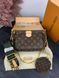 Жіноча сумка через плече Louis Vuitton / Луї Віттон Multi Pochette, з канвасу, коричнева, Китай P1005-714046 фото