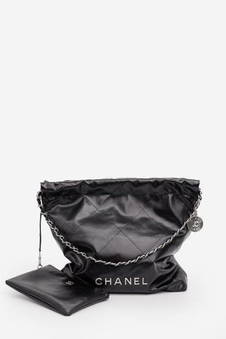 Женская сумка-хобо Chanel / Шанель Chanel 22, из телячьей кожи, черная, для повседневного ношения, Китай 3923-1431296 фото