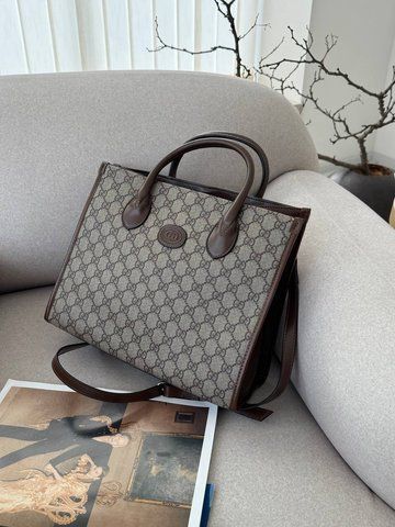 Женская сумка-тоут Gucci / Гуччи Ophidia, из канваса и кожи, с монограммным узором, Китай g02810 - S07020-1272675 фото