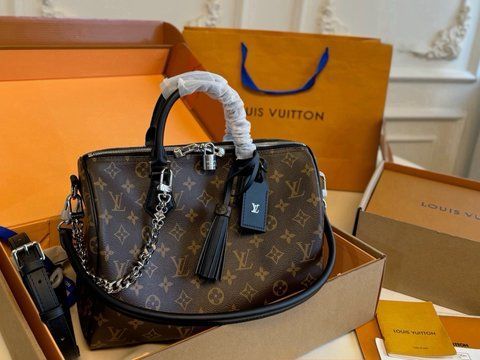Женская сумка с верхними ручками Louis Vuitton / Луи Виттон Speedy 30, из канваса, коричневая, Китай 7699-1505239 фото