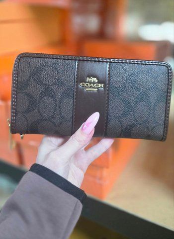 Жіночий гаманець Coach / Коуч, з екошкіри, шоколадний, з відділеннями для карток, Китай 20452-1-1011803 фото