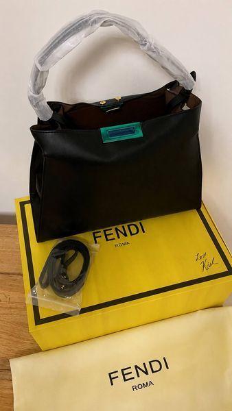 Жіноча сумка Fendi / Фенді Way середнього формату, велика, для жінок, жіноча модель, чорна, Китай S18006-1746957 фото