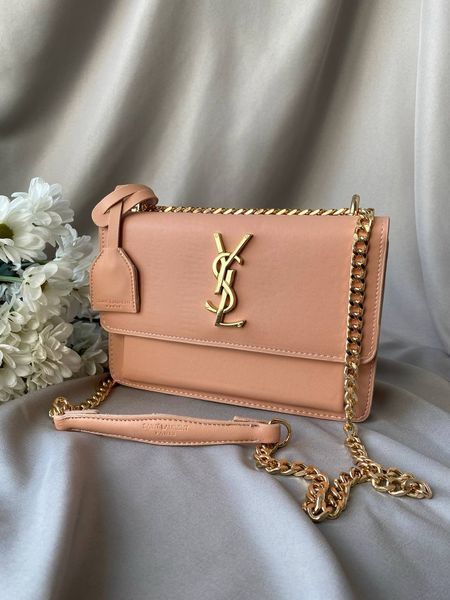 Жіноча сумка з верхньою ручкою Yves Saint Laurent / Ів Сен-Лоран, з екошкіри, з верхньою ручкою, рожева, Китай 5020-491557 фото