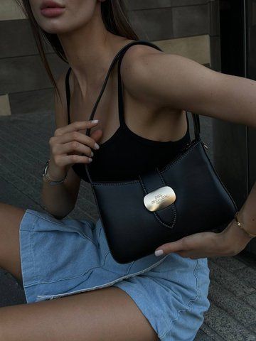 Женская сумка на плечо Coach / Коуч Eliza, среднего размера, с крафтовой коробкой, черная, Китай co9102 - S01040-794820 фото