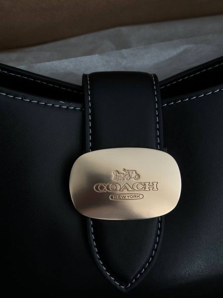 Жіноча сумка на плече Coach / Коуч Eliza, середнього розміру, з крафтовою коробкою, чорна, Китай co9102 - S01040-794820 фото