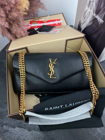Женская сумка через плечо Yves Saint Laurent / Ив Сен-Лоран Calypso, из натуральной кожи, черная, Китай Р5012-757407 фото