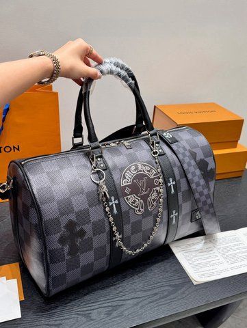 Дорожная сумка Louis Vuitton / Луи Виттон Keepall 45, из канваса, черная, для повседневного ношения, Китай 7487-1725267 фото