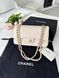 Жіноча сумка через плече Chanel / Шанель, з натуральної шкіри, із золотистою фурнітурою, бежева, Китай P10142-1217459 фото
