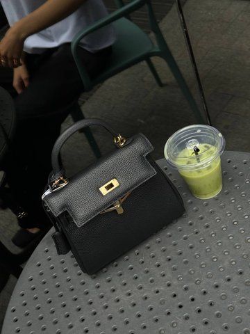 Жіноча сумка Hermes / Ермес Kelly 20, компактна, для жінок, жіноча модель, чорна, Китай H2989 - S08019-829551 фото