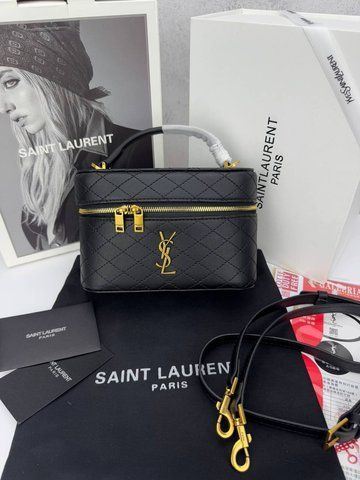 Женская сумка-кейс Yves Saint Laurent / Ив Сен-Лоран Gaby Vanity, из натуральной кожи, черная, Китай P5068-1393456 фото