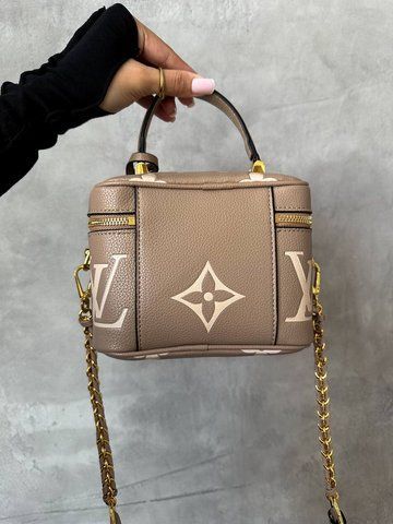 Женская сумка-кейс Louis Vuitton / Луи Виттон PM, компактная, с коробкой, серая, Китай pr7002 - S04016-763068 фото