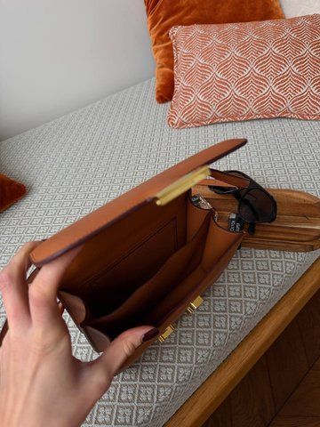 Жіноча сумка Hermes / Ермес Constance 23, із золотистою фурнітурою, компактна, коричнева, Китай H8315 - S08005-1412333 фото