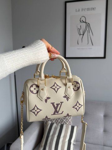 Женская сумка Louis Vuitton / Луи Виттон Speedy Bandouli&egrave;re 20, с бежевыми акцентами, бежевая, Китай pr7989 - S04046-1508485 фото