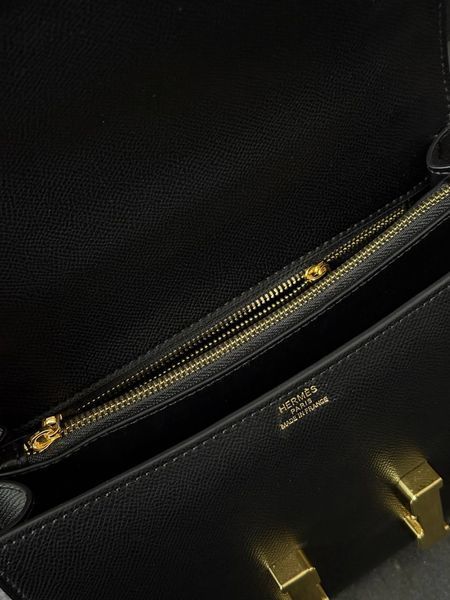 Женская сумка Hermes / Эрмес Constance Epsom 23, с золотистой фурнитурой, черная, Китай pr00092 - S08003-544947 фото