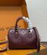Женская сумка с верхними ручками Louis Vuitton Speedy Bandouliete 20, из натуральной кожи, бордовая, Китай 7465-1479526 фото